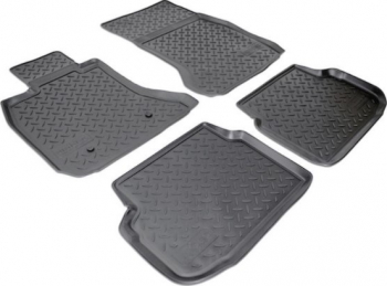Set 4 covoare cauciuc stil tavita BMW Seria 7 F01 scurt 2008-2015 