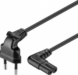 Cablu alimentare tip casetofon la 90 grade 5m conductor cupru