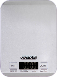 Cantar de bucatarie Mesko MS 3169 W Functia Tara capacitate max 5 kg Inox 