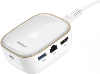 Docking Station Baseus Multifunctional CAHUB-AU02 Alb 