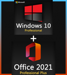 Pachet Windows 10 Pro + Office 2021 Pro Plus Retail Licente Permanente 