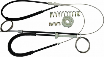 Kit reparatie macara electrica geam usa auto Audi TT Mk1 8N Coupe Roadster 1998-2006 - Cabluri cu rola stanga fata 