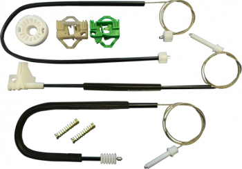Kit reparatie macara electrica geam usa auto Skoda Octavia I 1997-2004 fata dreapta cleme verde+gri 