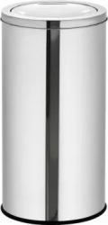 Cos de gunoi rotund cu capac batant Clickevo Inox H 38cm 20 5cm 11 Litri 