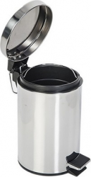 Cos de gunoi rotund cu pedala Clickevo Inox H 35 5cm 20.5cm 8 Litri 
