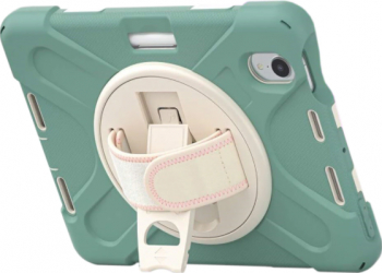Husa de protectie din silicon pentru Apple iPad Mini 6 2021 cu suport 360 and deg Verde 