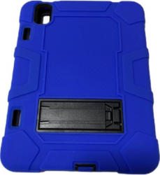 Husa de protectie pentru Apple iPad Mini 6 2021 cu kickstand din silicon Albastru-Negru 