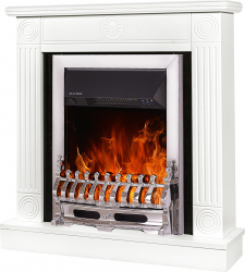 Semineu electric Donald si Galileo silver - Art Flame - 865 x 250 x 820 mm - 2000W - Termostat - Telecomanda 