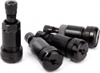 Valve metalice profesionale negre set 4 bucati 