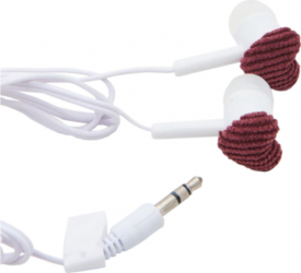 Casti cu volum control si microfon cu inimi compatibil cu iPhone Huawei Samsung mufa Jack 3.5mm Alb 