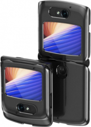 Husa de protectie pentru Motorola Razr 5 G din silicon Negru-Transparent 