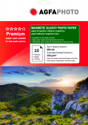 Hartie magnetica lucioasa A4 210x297 AGFA PHOTO greutate 680g/m 10 coli 
