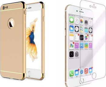 Carcasa cu folie de protectie inclusa pentru iPhone 7 Plus MyStyle and reg Pro Gold Plated Perfect Fit 
