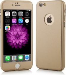 Husa Fullbody MyStyle Gold pentru Apple iPhone 5 / Apple iPhone 5S/ Apple iPhone 5SE acoperire completa 360 grade folie de protectie gratis 