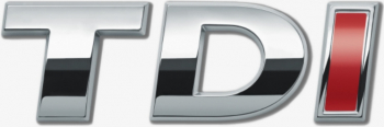 Emblema TDI chrom cu rosu pentru Volkswagen