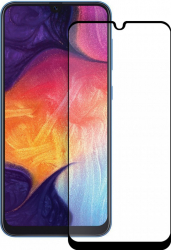 Folie de sticla FULL GLUE pentru Samsung Galaxy A50 GloMax 5D Negru lipici pe toata suprafata 