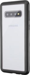 Husa metalica pentru Samsung Galaxy S10 Plus Total Protect GloMax spate din sticla securizata premium + folie de protectie ecran 