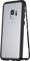 Husa metalica pentru Samsung Galaxy S9 Plus Total Protect GloMax spate din sticla securizata premium + folie de protectie ecran 
