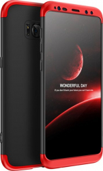 Husa pentru Samsung Galaxy S8 GloMax 360 Negru-Rosu 