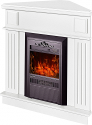 Semineu electric Marina white de colt si Cristina - Art Flame - 1000 x 500 x 1000 mm - 2000W - Display manual - Telecomanda 