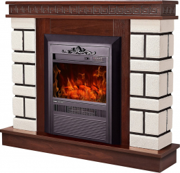 Semineu electric Nazarii mini maro si Cristina - Art Flame - 874 x 245 x 1080 mm - 2000W - Display manual - Telecomanda 