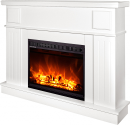 Semineu electric Olimpia white si Lorance - Art Flame - 950 x 300 x 1200 mm - 1500W - Flacara Multicolora - Telecomanda 
