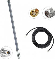 Antena 5G 8 dBi omnidirectionala de exterior conector 1 x N Jack mama Gri 50 cm ATX-BBL3746 