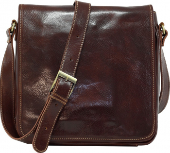 Geanta barbati de umar din piele naturala crossbody coniac FGB125A 