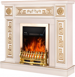 Semineu electric Versailles gold si Galileo gold - Art Flame - 1020 x 300 x 1100 mm - 2000W - Termostat - Telecomanda 