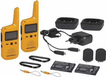 Statie radio PMR Motorola portabila Walkie Talkie TALKABOUT T72 galbena set 2 bucati 