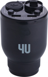 5in1 difuzor aroma bricheta auto dual usb 3 1A indicator voltaj 10ml iasomie 12/24V negru 