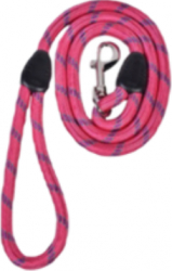 Lesa fixa pentru caini marime M 115x1 3 cm poliester dur Roz JMB-BBL3791 