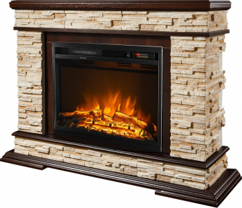 Semineu electric Stone Maro si Lorance - Art Flame - 880 x 305 x 1180 mm - 1500W - Flacara Multicolora- Telecomanda 