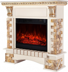 Semineu electric Topaz maxi si Mirabella - Art Flame - 1181 x 405 x 1230 mm - 1950W - Display manual - Telecomanda 