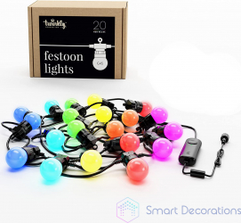 Ghirlanda Luminoasa Twinkly Festoon cu 20 LEDuri 10m - Control smart prin aplicatie 