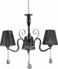 Lustra Equinox Negru 3xE27 60W 