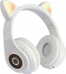 Casti wireless CatSound design creativ versiune V5.0 compatibilitate universala efecte luminoase alb Doty 