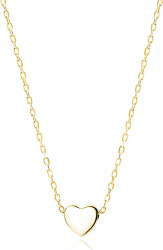 Colier choker cu inima din argint 925 placat cu aur galben 