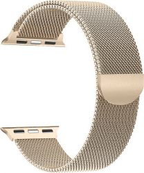 Curea Aurie magnetica din otel inoxidabil 44 mm compatibila Ceas Apple seria 1 2 3 