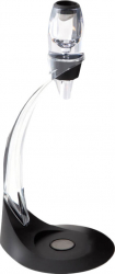 Decantor de vin Glamorous Wine tip aerator design elegant imbunatateste aroma de buchet de vin din acril si silicon negru Doty 