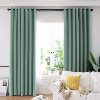 Set draperie din catifea blackout cu inele albe Madison 250x235 cm densitate 700 g/ml Opal 2 buc 