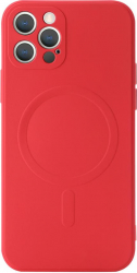 Husa pentru iPhone 13 Pro din silicon captusita cu microfibra design modern rosu marime 6.1 inch Doty 