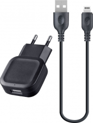 Incarcator retea Iphone Lightning 2.1A incarcator priza si cablu Negru