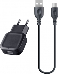 Incarcator retea Universal MicroUSB 2.1A incarcator priza si cablu Negru