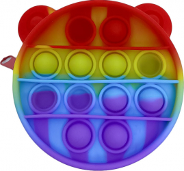 Jucarie antistres Bear Pop One tip breloc pentru copii carabina inclusa interactiva 8 cm multicolor Doty 