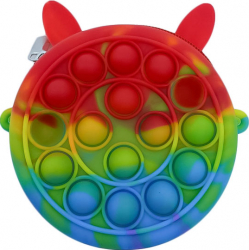 Jucarie antistres Bunny Style Pop tip gentuta pentru copii lant inclus interactiva 10 cm multicolor Doty 