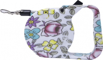Lesa de 3 m Bloom retractabila pentru animale de companie model cu flori Doty 