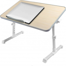 Masuta laptop blat de lemn reglabila pe dimensiunea dorita 52 cm bej Smart Working Doty 