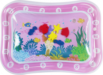 Saltea gonflabila pentru copii PinkSplash imprimeu educativ compartiment pentru apa 60-45 cm roz Doty 