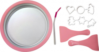 Set Aparat de facut inghetata Sweet Cream Rolls accesorii incluse usor de utilizat roz 30x 6.5 Doty 